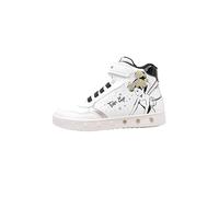 Geox J Skylin Girl, Zapatillas Niñas, White Black, 30 EU