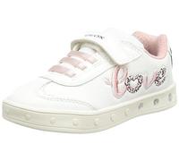 Geox J Skylin Girl, Zapatillas Niñas, White Lt Pink, 27 EU