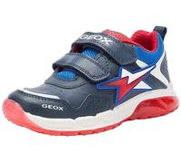 Geox J Spaziale Boy, Zapatillas, Azul Marino Rojo, 34 EU