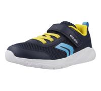 Geox J SPRINTYE Boy A - Zapatillas Deportivas, Color Azul Marino/Amarillo, Talla 31 EU