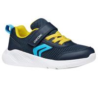 Geox J Sprintye Boy A Zapatillas Deportivas para niño, Azul Marino y Amarillo., 33 EU