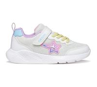 Geox J SPRINTYE Girl A Sneaker, White/Multicolor, 35 EU