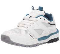Geox J Tuono Boy C, Sneakers para Niño, Multicolor (White/Petrol), 31 EU