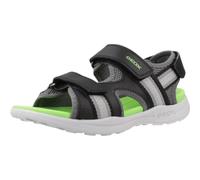 Geox J VANIETT Boy B, Sandalia, Black/Green, 30 EU