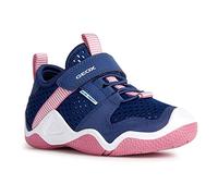 Geox J Wader Girl, Mocasin para Niñas, Navy/Fuchsia, 36 EU