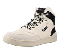 Geox J Washiba Boy - Zapatillas Deportivas, Color Blanco/Negro, Talla 35 EU, Blanco y Negro, 35 EU