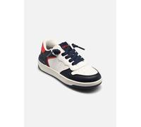 Geox J Washiba Boy B, Zapatillas, Blanco Azul Marino, 33 EU