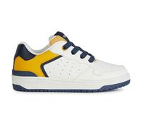 Geox J Washiba Boy B, Zapatillas, Color Blanco Amarillo, 30 EU
