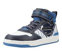 Geox J Washiba Boy - Zapatillas Deportivas, Color Azul Marino y Blanco, Talla 34 EU, Azul Marino y Blanco., 34 EU