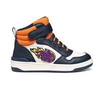Geox J Washiba Boy - Zapatillas Deportivas, Color Blanco/Azul Marino, Talla 34 EU, Blanco Azul Marino, 34 EU