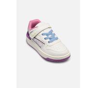 Geox J WASHIBA Girl A Sneaker, White/DK Purple, 34 EU