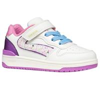 Geox J WASHIBA Girl A Sneaker, White/DK Purple, 31 EU