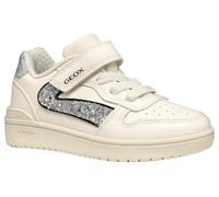 Geox J WASHIBA Girl A, Zapatillas, Lt Ivory/Silver, 32 EU