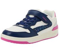 Geox J Washiba Girl A - Zapatillas Deportivas para Mujer, Color Blanco/DK Royal, Talla 27 EU