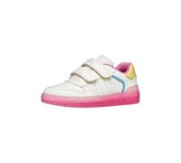 Geox J Washiba Girl B - Zapatillas Deportivas para Mujer, Color Blanco/Rosa Oscuro, Talla 34 EU