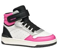 Geox J Washiba Girl, Zapatillas, Color Blanco Fucsia, 30 EU