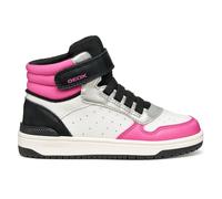 Geox J Washiba Girl, Zapatillas, Color Blanco Fucsia, 32 EU