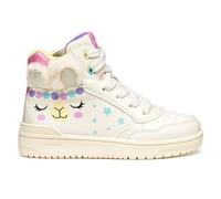 Geox J Washiba Girl, Zapatillas, Lt Marfil Multicolor, 30 EU