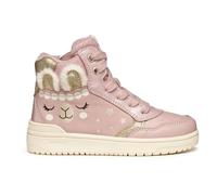 Geox J Washiba Girl Zapatillas para niña, Color Rosa Viejo/Platino, Talla 34 EU, Old Rose Platinum, 34 EU