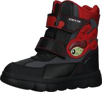 Geox J Willaboom Boy B AB, Barco Ankle, Negro, Rojo, 24 EU