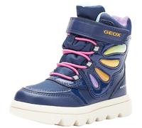 Geox J Willaboom Girl B A, Barco Ankle Niñas, Navy Multi Coloured, 24 EU