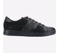 Geox Jaysen Zapatillas De Cuero Con Cordones Cómodas Para Mujer Negro EU 37