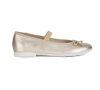 Geox Jr Plie' D, Ballet Flat, Platino, 28 EU