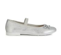 Geox Jr Plie' D, Ballet Flat, Silver, 35 EU