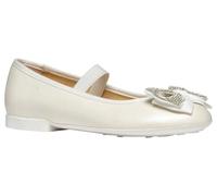 Geox Jr Plie' D, Ballet Flat, White, 33 EU