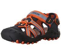 Geox Jr Sandal Kyle C, Zapatos de Primeros Pasos, Niños, Multicolor (Navy/Orangec0659), 39