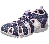 Geox Jr Sandal Roxanne A, Sandalias para Niña, Multicolor (Navy/Pink), 32 EU