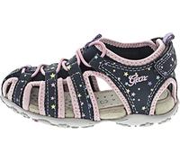 Geox Jr Sandal Roxanne A, Sandalias para Niña, Multicolor (Navy/Pink), 34 EU