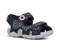 Geox JR SANDAL ROXANNE C, Sandalias con Punta Abierta para Niñas, DK NAVY, 24 EU