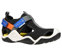 Geox JR Wader A Sandal, Black/Orange, 24 EU