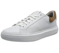 Geox Men's U Deiven Sneaker, White Biscuit, 43 EU