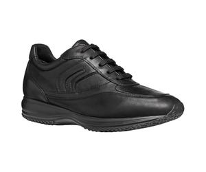 Geox Men's Uomo Happy A Sneaker, Black, 43 EU