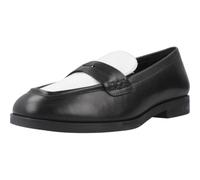 Geox Mocasines D Cloridie para Mujer, Negro y Blanco, 38 EU