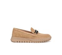 GEOX Mocasines de piel Flextride. Color camel