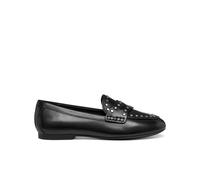 GEOX Mocasines de piel New Palmaria. Color Negro