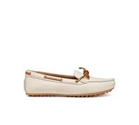 GEOX Mocasines náuticos de piel Kalistena. Color beige