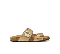 GEOX Mules Brionia con hebilla grande. Color Dorado