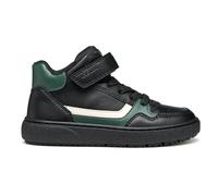 Geox Niño J Theleven Boy Basket, Negro y Verde, 32 EU