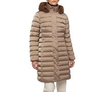 Geox Plumífero largo de mujer con capucha. Marrón 40