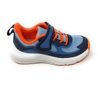 Geox Pro-Ran J65P7F - Zapatillas deportivas para niño, color azul marino y naranja, con cordones, ergonómicas, amortiguadas, Azul Marino Naranja, 29 EU
