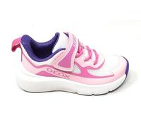 Geox Pro-Ran J65PAC - Zapatillas deportivas para niña, color rosa blanco, rasgón, dinámicas, ergonómicas, amortiguadas, rosa y blanco., 32 EU
