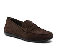 Geox Respira Ascanio U450WC Mocasin Zapatillas Hombre Piel Gamuza DK Brown