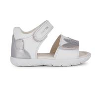 Geox Sandalia B Alul B para niña, blanco y plateado, 24 EU