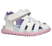 Geox Sandalia B FUSBETTO GI para niña, color blanco/rosa, talla 27 EU
