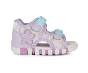 Geox Sandalia B Iupidoo Gir para niña, Rosa y lila, 21 EU