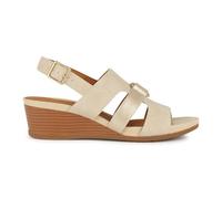 Geox Sandalia D MARYKARMEN B Wedge para mujer, Sand/LT Oro, 39 EU, Arena Lt Gold, 39 EU